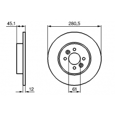 0 986 479 195 BOSCH Тормозной диск