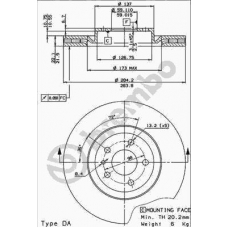 09.5058.20 BREMBO Тормозной диск