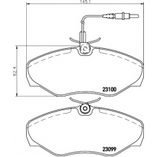 8DB 355 018-501 HELLA PAGID Комплект тормозных колодок, дисковый тормоз