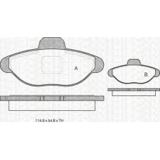 8110 15001 TRIDON Brake pads - front