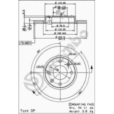 08.7351.14 BREMBO Тормозной диск