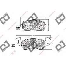 BP1197 DJ PARTS Комплект тормозных колодок, дисковый тормоз