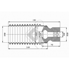 KP053 HUTCHINSON Пылезащитный комплект, амортизатор