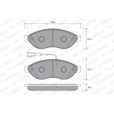 151-2624 WEEN Комплект тормозных колодок, дисковый тормоз