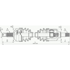 DRS6046.00 OPEN PARTS Приводной вал