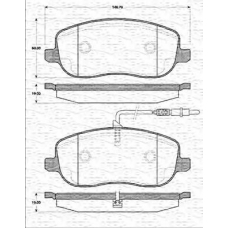 363702161236 MAGNETI MARELLI Комплект тормозных колодок, дисковый тормоз