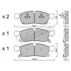 942.2 TRUSTING Комплект тормозных колодок, дисковый тормоз