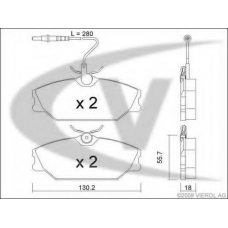 V46-0148 VEMO/VAICO Комплект тормозных колодок, дисковый тормоз