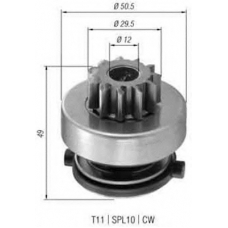 940113020366 MAGNETI MARELLI Ведущая шестерня, стартер