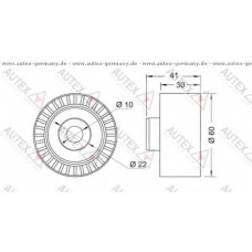 654089 AUTEX Паразитный / ведущий ролик, зубчатый ремень