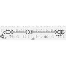 BBH7681 BORG & BECK Тормозной шланг