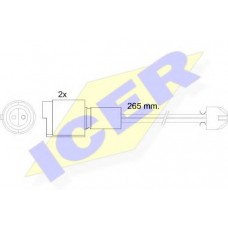 610089 E C ICER Сигнализатор, износ тормозных колодок