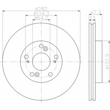 8DD 355 110-631 HELLA Тормозной диск