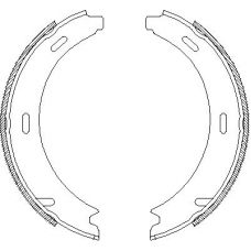 4093.01 REMSA Комплект тормозных колодок, стояночная тормозная с