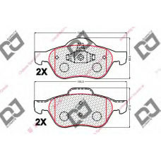 BP2115 DJ PARTS Комплект тормозных колодок, дисковый тормоз