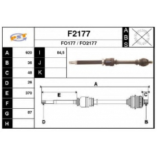 F2177 SNRA Приводной вал