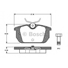 0 986 TB2 119 BOSCH Комплект тормозных колодок, дисковый тормоз