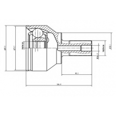 AW1510077 AYWIPARTS Шарнирный комплект, приводной вал