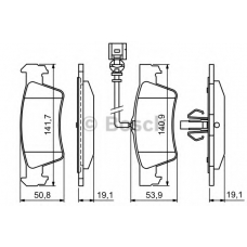 0 986 494 309 BOSCH Комплект тормозных колодок, дисковый тормоз