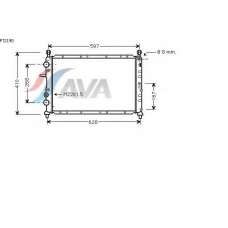 FT2190 AVA Радиатор, охлаждение двигателя