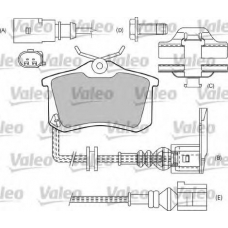 598674 VALEO Комплект тормозных колодок, дисковый тормоз