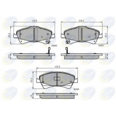 CBP31799 COMLINE Комплект тормозных колодок, дисковый тормоз