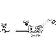 01.58670 MTS Средний глушитель выхлопных газов