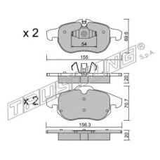 556.4 TRUSTING Комплект тормозных колодок, дисковый тормоз