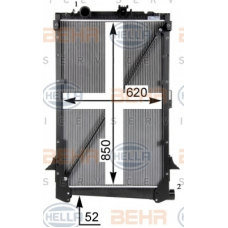 8MK 376 751-764 HELLA Радиатор, охлаждение двигателя