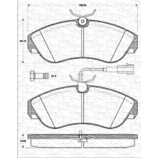 363702161197 MAGNETI MARELLI Комплект тормозных колодок, дисковый тормоз