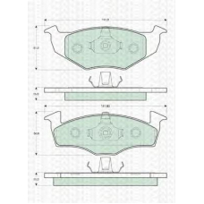 8110 29017 TRIDON Brake pads - front