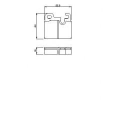 0 986 464 361 BOSCH Комплект тормозных колодок, дисковый тормоз