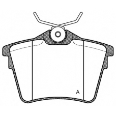 BPA1103.00 OPEN PARTS Комплект тормозных колодок, дисковый тормоз