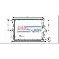 1340011 KUHLER SCHNEIDER Радиатор, охлаждение двигател