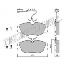 074.2 TRUSTING Комплект тормозных колодок, дисковый тормоз