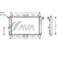 DW2016 AVA Радиатор, охлаждение двигателя