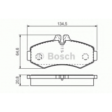 0 986 494 451 BOSCH Комплект тормозных колодок, дисковый тормоз