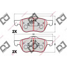 BP2113 DJ PARTS Комплект тормозных колодок, дисковый тормоз