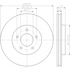 MDC2114 MINTEX Тормозной диск