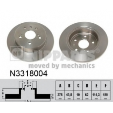 N3318004 NIPPARTS Тормозной диск