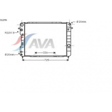 OL2246 AVA Радиатор, охлаждение двигателя