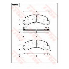 GDB7212 TRW Комплект тормозных колодок, дисковый тормоз