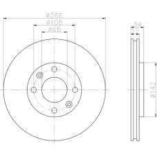 8DD 355 108-341 HELLA PAGID Тормозной диск