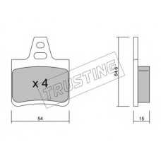 294.0 TRUSTING Комплект тормозных колодок, дисковый тормоз