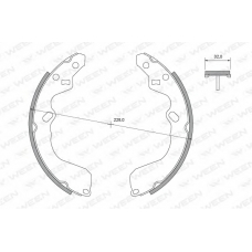 152-2033 WEEN Комплект тормозных колодок