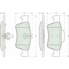 GDB1546 TRW Комплект тормозных колодок, дисковый тормоз