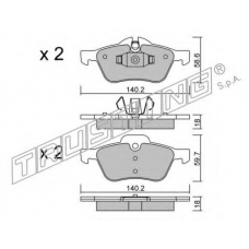 571.0 TRUSTING Комплект тормозных колодок, дисковый тормоз