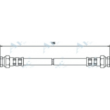 HOS3042 APEC Тормозной шланг