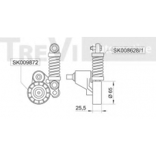 SK009867 SK Натяжитель ремня, клиновой зубча