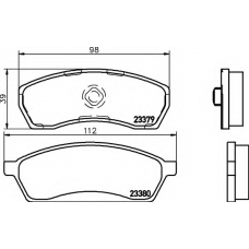 8DB 355 014-011 HELLA Комплект тормозных колодок, дисковый тормоз